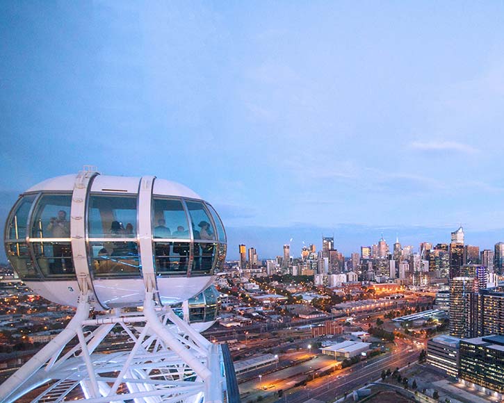 Melbourne's city skyline view from Melbourne Star